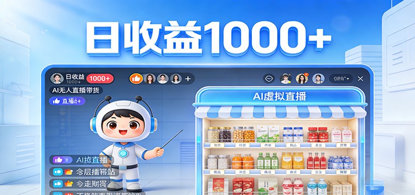 不用露脸不用说话，24小时自动卖货赚钱，全天自动直播，收益看得见-老莫涯