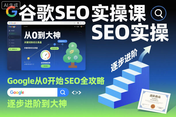谷歌SEO实操课，Google从0开始SEO全攻略，逐步进阶到大神(更新26年)-老莫涯