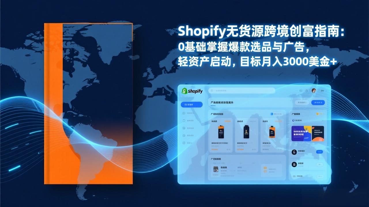 Shopify爆款打法实战：从选品到广告投放，复制爆款模型，驱动独立站月销售额破万刀-老莫涯
