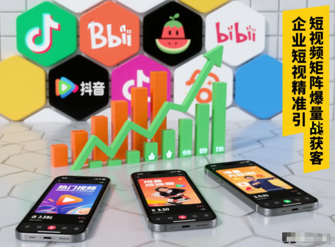 企业短视频精准引流矩阵获客，短视频矩阵爆量战法-老莫涯