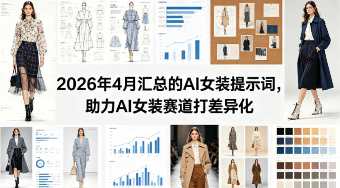 2026年4月汇总的AI女装提示词，助力AI女装赛道打差异化-老莫涯