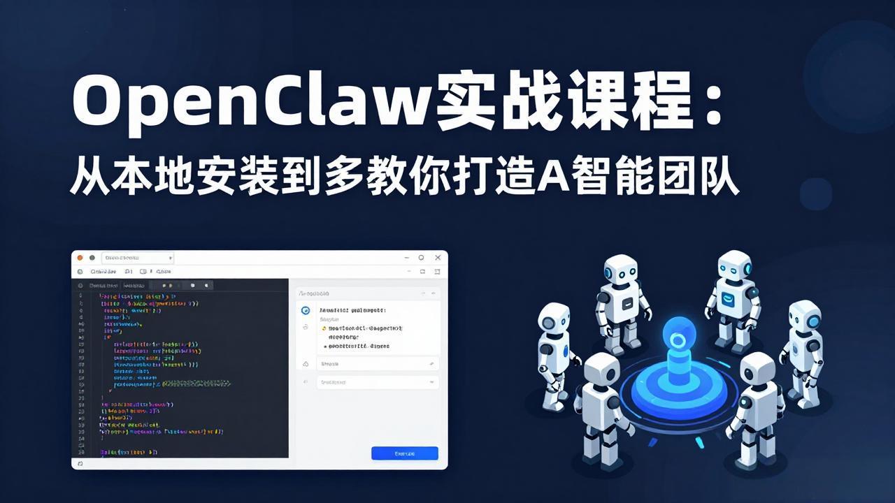 OpenClaw实战课程：从本地安装到多Agent协同，手把手教你打造AI智能团队-老莫涯