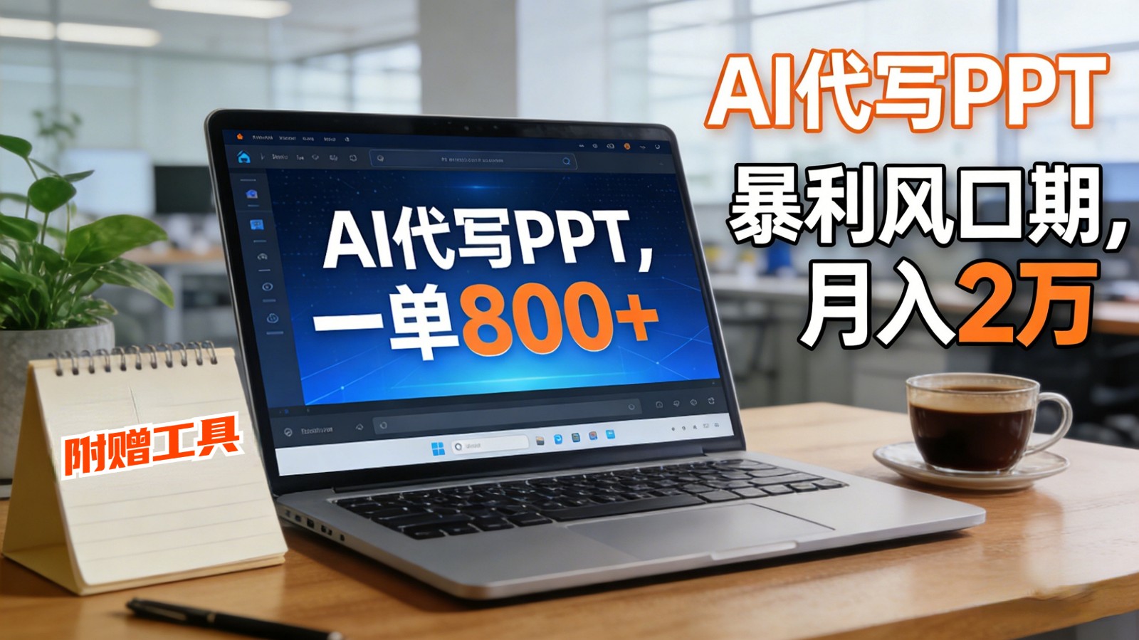 AI 代写做 PPT！一单狂赚 800+，风口期月入 2 万(工具 + 提示词直接送)-老莫涯