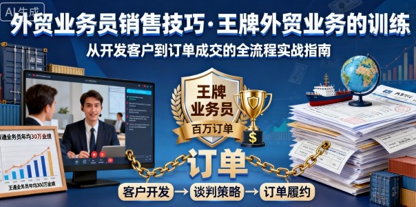外贸业务员销售技巧，王牌外贸业务的训练-老莫涯
