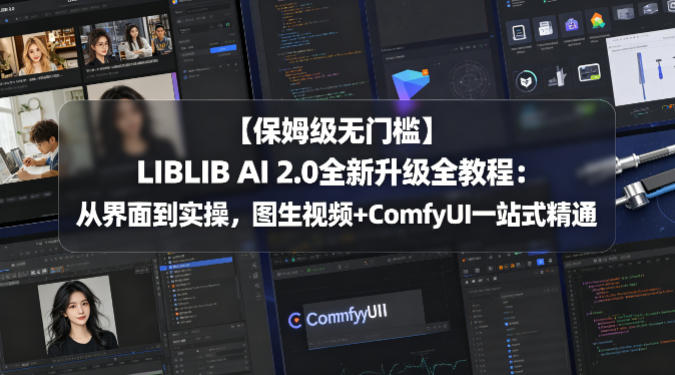 【保姆级无门槛】LIBLIB AI 2.0全新升级全教程：从界面到实操，图生视频+ComfyUI一站式精通-老莫涯