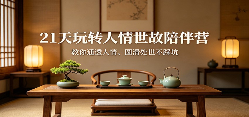 21天玩转人情世故陪伴营：教你通透人情、圆滑处世不踩坑-老莫涯