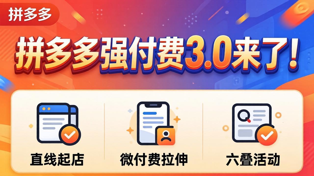 拼多多强付费3.0来了(更新4月-老莫涯