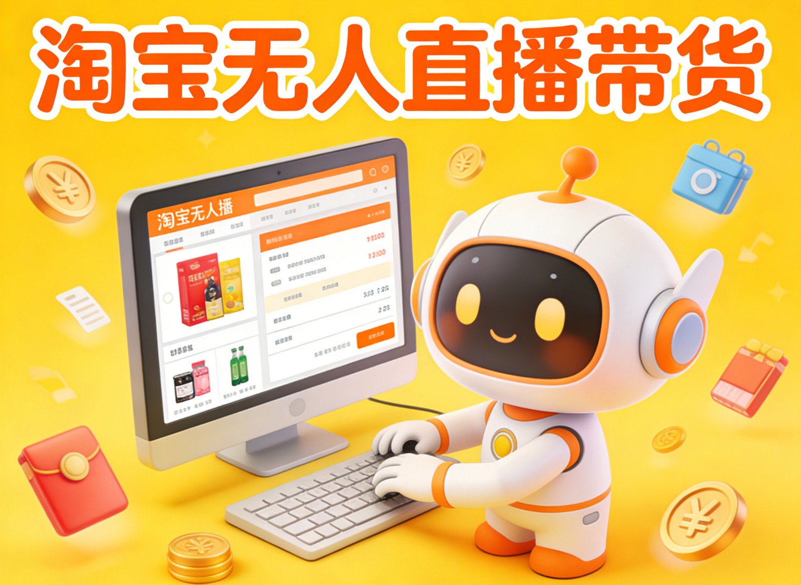 淘宝无人直播带货，24小时自动卖货，月佣金1W+，不违规不封号，不用露脸-老莫涯