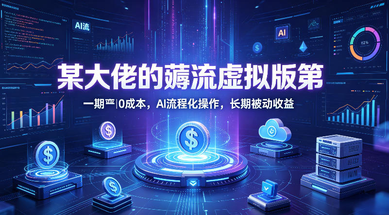 某大佬的薅流虚拟版第一期丨0成本，AI流程化操作，长期被动收益-老莫涯