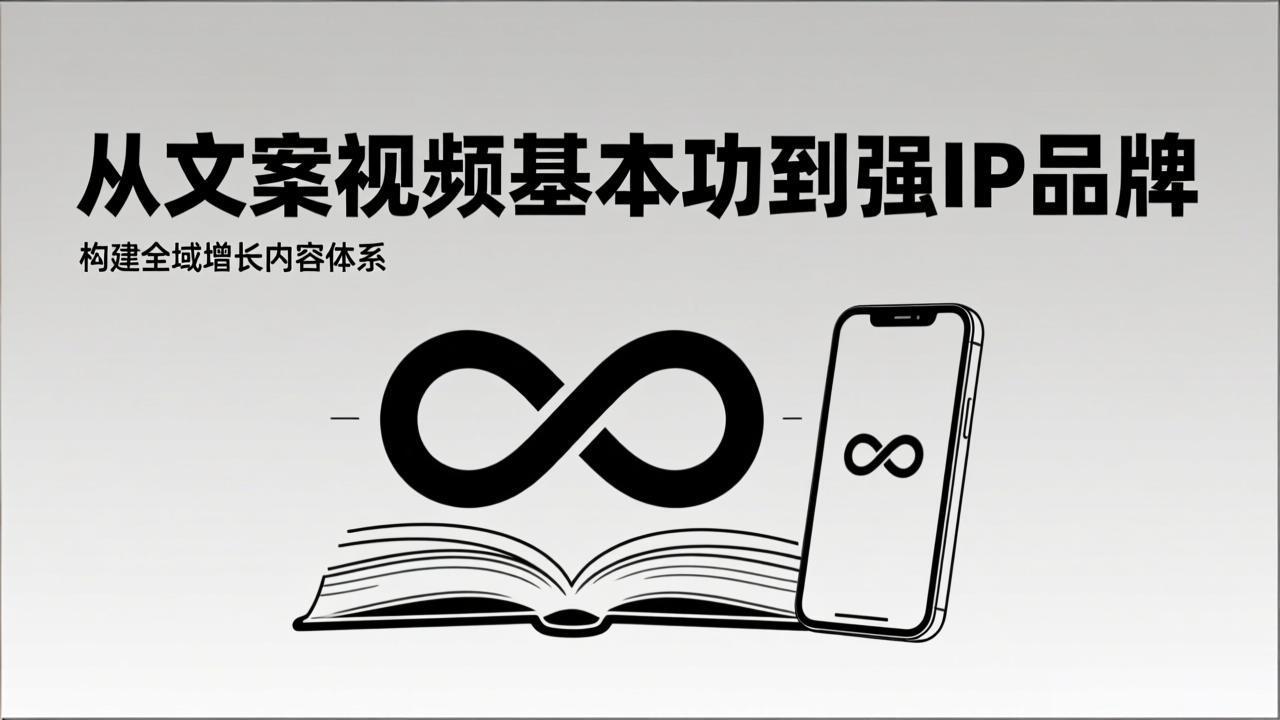 2026内容获客系统课：从文案视频基本功到强IP品牌，构建全域增长内容体系-老莫涯