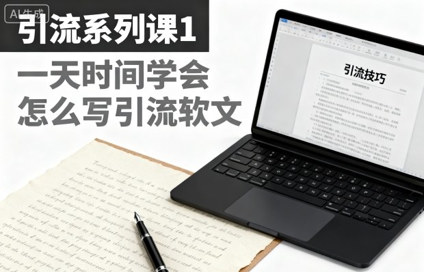 引流系列课1，一天时间学会怎么写引流软文-老莫涯