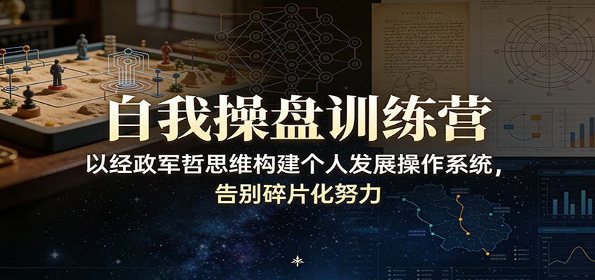 自我操盘训练营：以经政军哲思维构建个人发展操作系统，告别碎片化努力-老莫涯