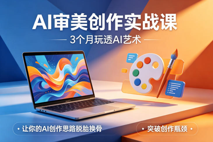 AI审美创作实战课，3个月玩透AI艺术，让你的AI创作思路脱胎换骨，突破创作瓶颈-老莫涯
