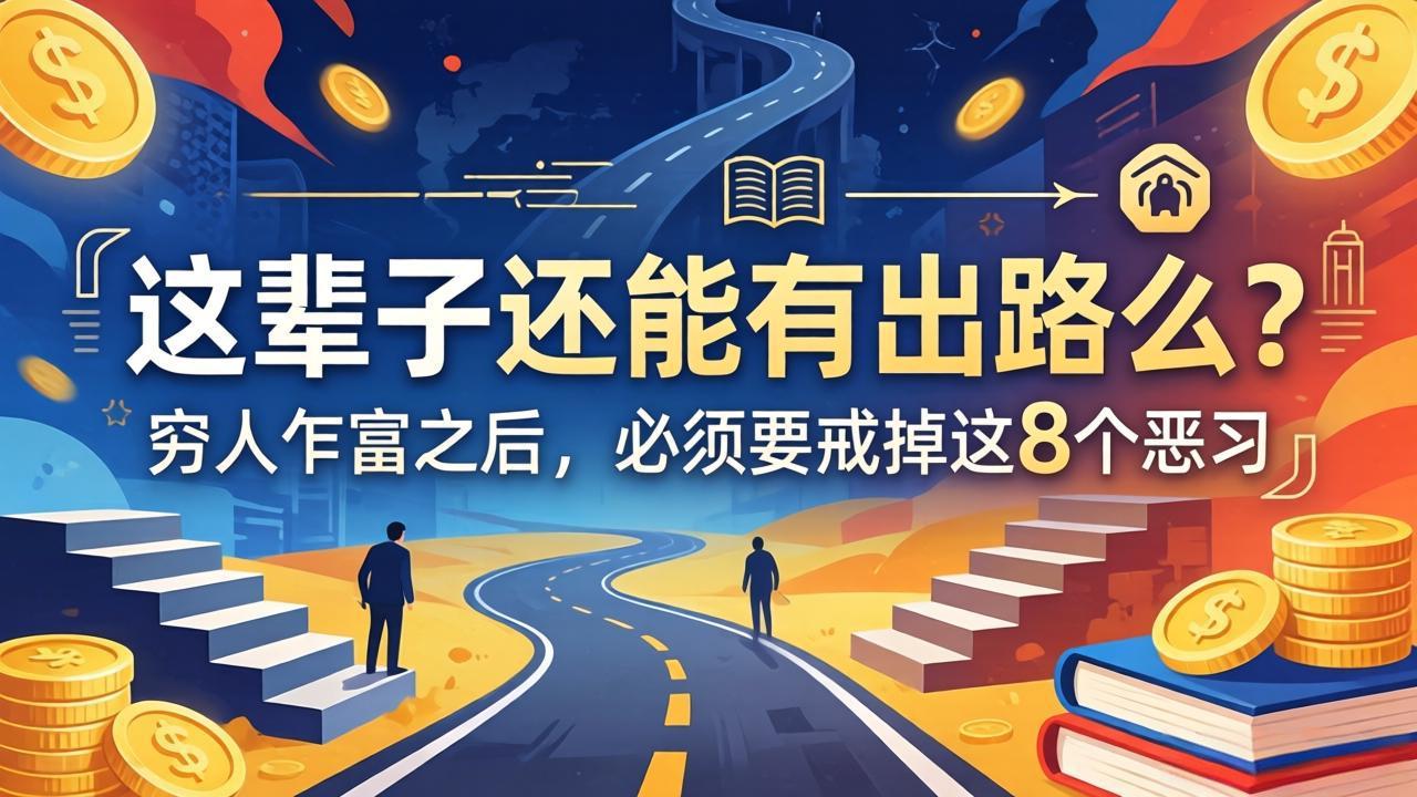 关于人生两篇付费文章【这辈子还能有出路么？】【穷人乍富之后，必须要戒掉这8个恶习】-老莫涯