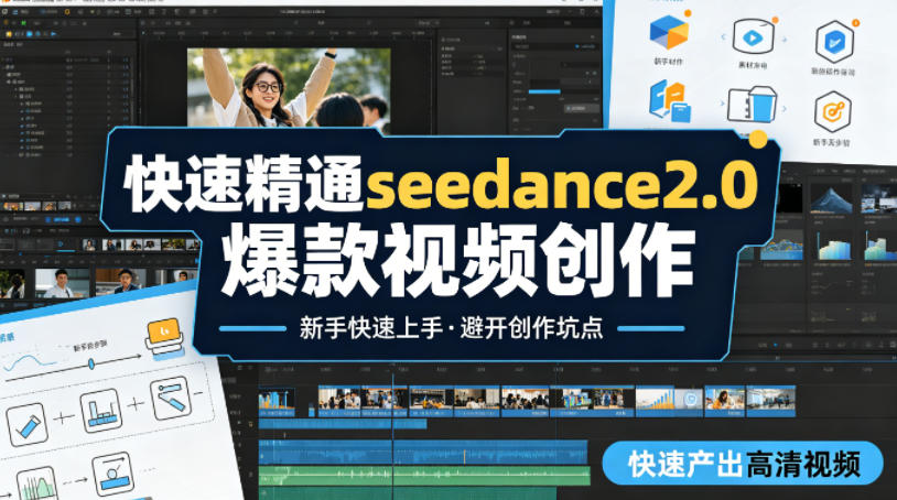 快速精通seedance2.0爆款视频创作，快速产出高清视频，避开大量创作坑点，新手也能快速上手-老莫涯