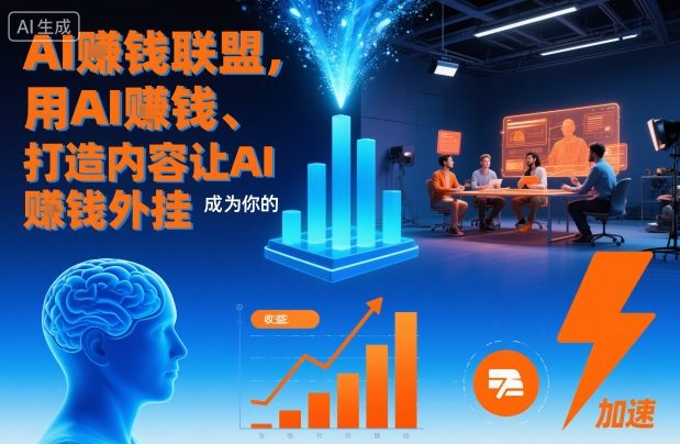 AI賺钱联盟，用AI賺钱、打造内容让AI成为你的賺钱外挂-老莫涯