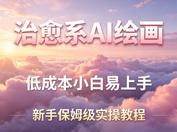 治愈系AI绘画提示词项目，低成本小白易上手，每天10分钟，新手保姆级实操教程-老莫涯