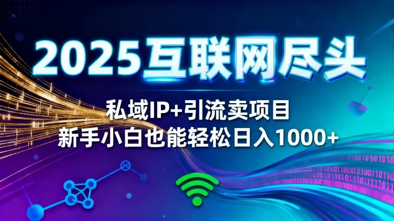 2025网创尽头王炸项目！私域 IP + 精准引流，新手小白在家躺赚日入 1000+-老莫涯