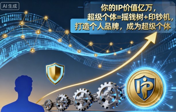 你的IP价值亿万，超级个体=摇钱树+印钞机，打造个人品牌，成为超级个体-老莫涯