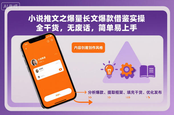 小说推文之爆量长文爆款借鉴实操，全干货，无废话，简单易上手-老莫涯