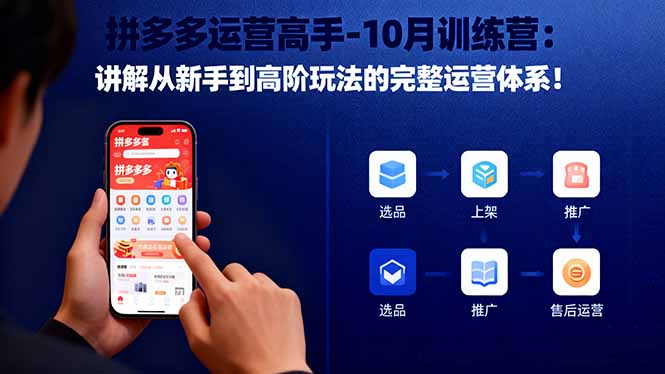 拼多多运营高手-10月训练营：讲解从新手到高阶玩法的完整运营体系！-老莫涯
