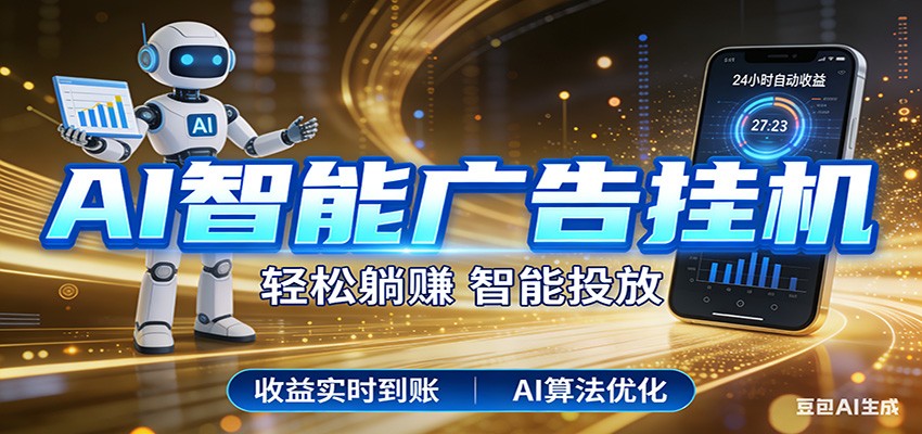 智能广告挂机新时代，利用碎片化时间实现稳定被动收益，AI帮你持续盈利-老莫涯