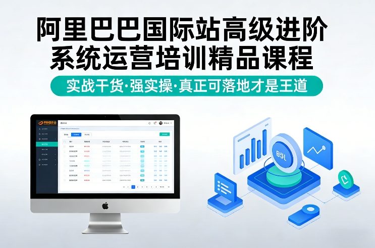 阿里巴巴国际站高级进阶系统运营培训精品课程，实战干货，强实操，真正可落地才是王道-老莫涯