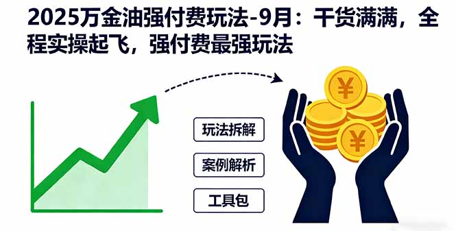 2025万金油强付费玩法-9月：干货满满，全程实操起飞，强付费最强玩法-老莫涯