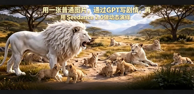 用一张普通图片，通过GPT写剧情，再用Seedance 2.0做动态演绎，居然能生成迪士尼风格搞笑动画-老莫涯