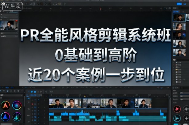 PR全能风格剪辑系统班，0基础到高阶，近20个案例一步到位-老莫涯