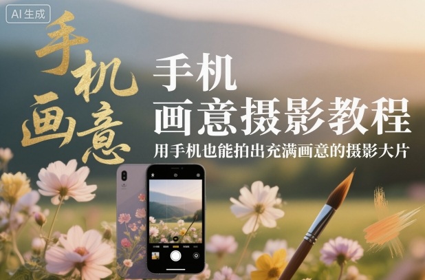 手机画意摄影教程，用手机也能拍出充满画意的摄影大片-老莫涯