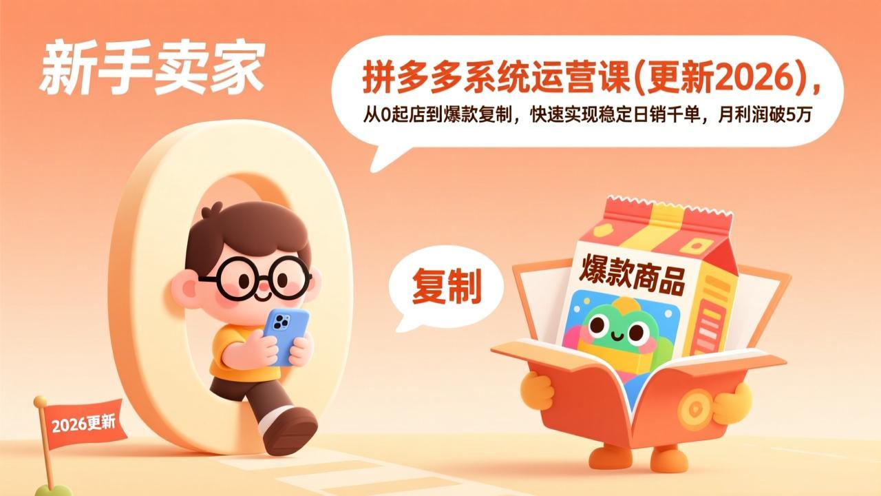 拼多多系统运营课(更新4月-老莫涯