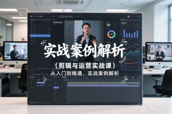 剪辑与运营实战课，从入门到精通，实战案例解析(更新2026)-老莫涯