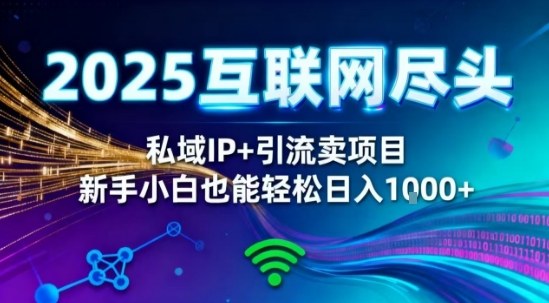 2025网创尽头王炸项目！私域IP+精准引流，新手小白在家躺賺日入1k，零经验也能上手【揭秘】-老莫涯