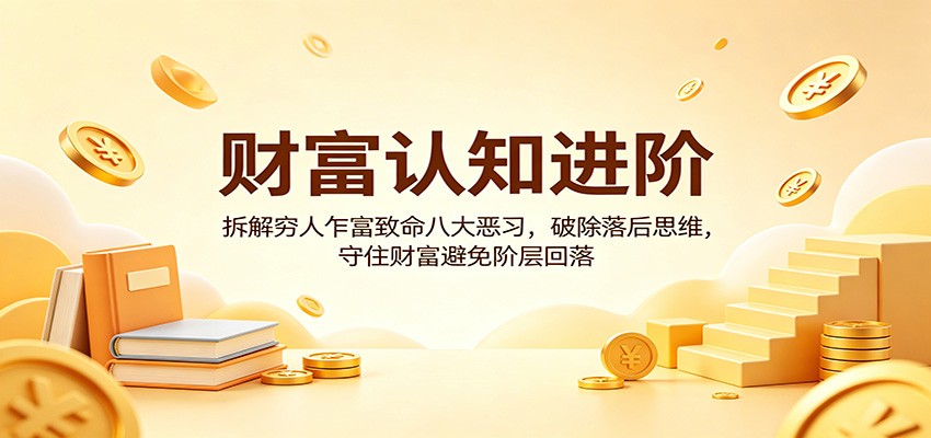 财富认知进阶：拆解穷人乍富致命八大恶习，破除落后思维，守住财富避免阶层回落-老莫涯