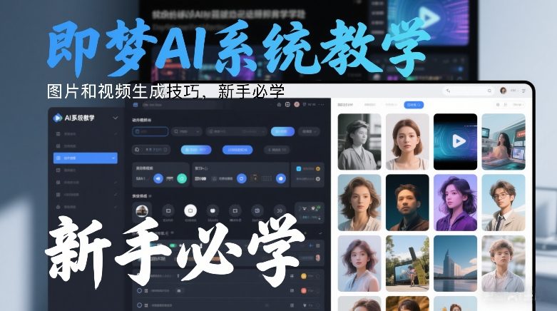 即梦AI系统教学，图片和视频生成技巧，新手必学-老莫涯