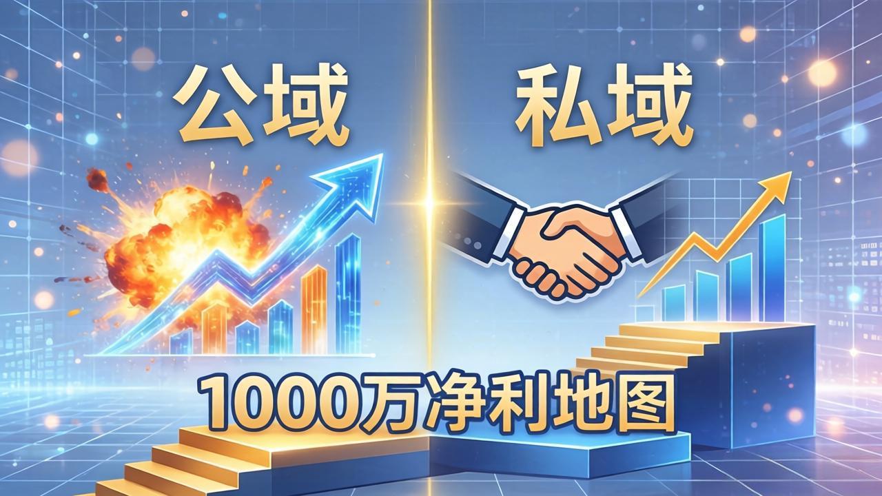 公域玩命出爆款，私域悄悄做成交：这套AI内训课，2026给你打通1000万净利的地图-老莫涯