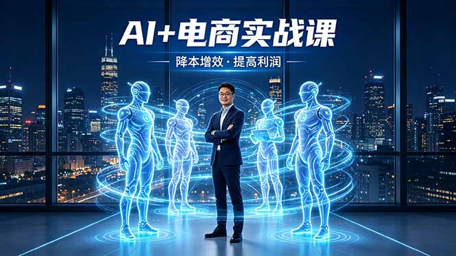 AI+电商实战课，1人+N个AI 智能体，把SOP变AI员工，实现降本增效提高利润-老莫涯