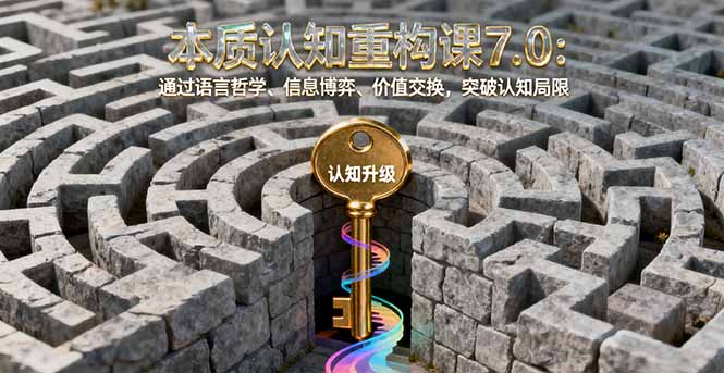 本质认知重构课7.0：通过语言哲学、信息博弈、价值交换，突破认知局限-老莫涯