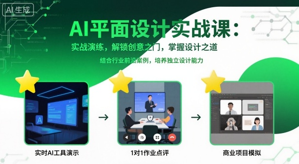 AI平面设计实战课，实战演练，解锁创意之门，掌握设计之道-老莫涯
